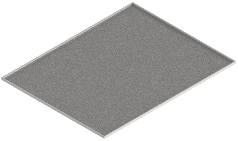 Produktbild UBK 401 051  -  Blind-Deckel zu UBK 400 mit Kante geschlossen aus ALU 2.5mm, 5mm Vertiefung